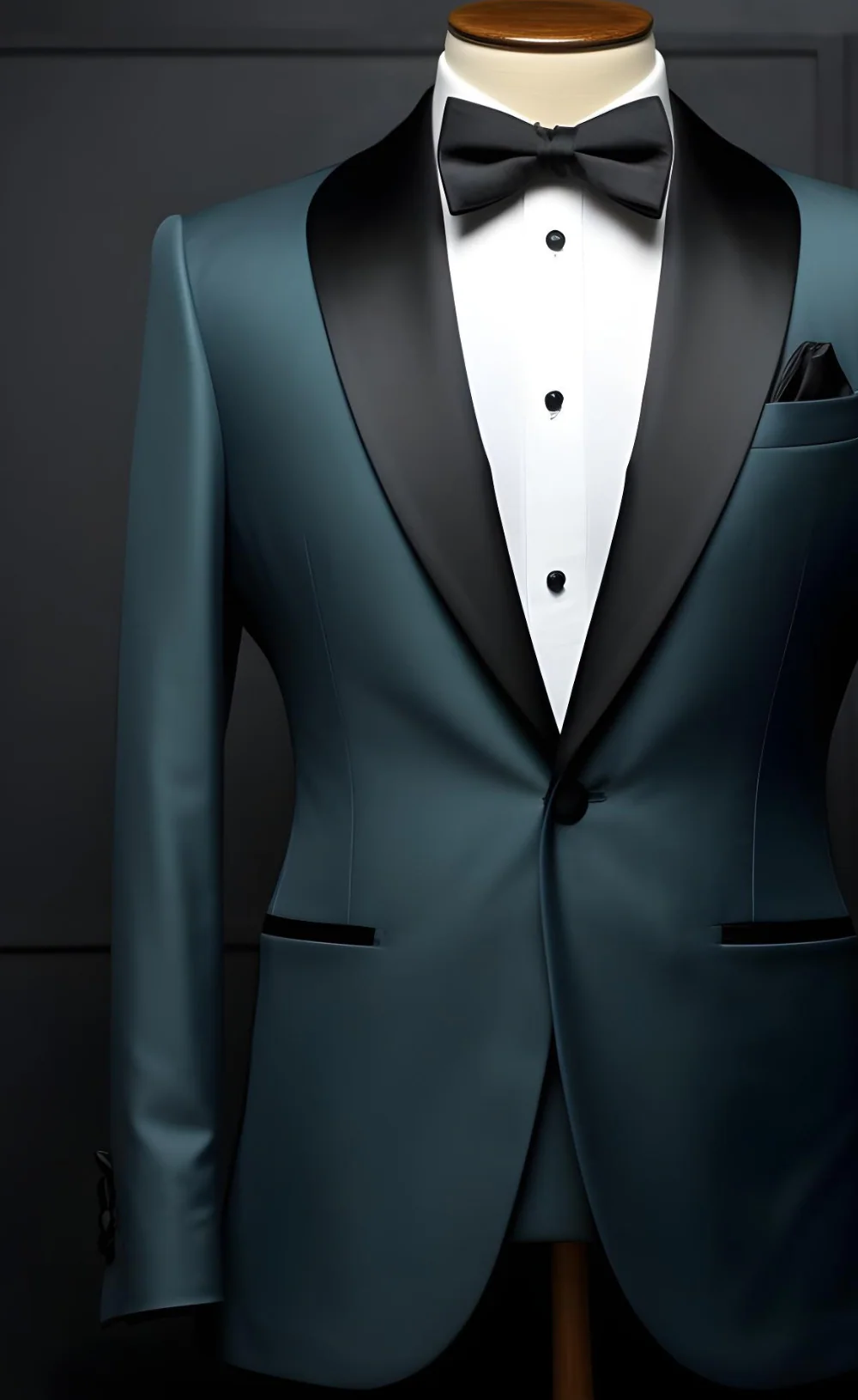 Blue Tuxedo Wedding Suit for Men - Image 2